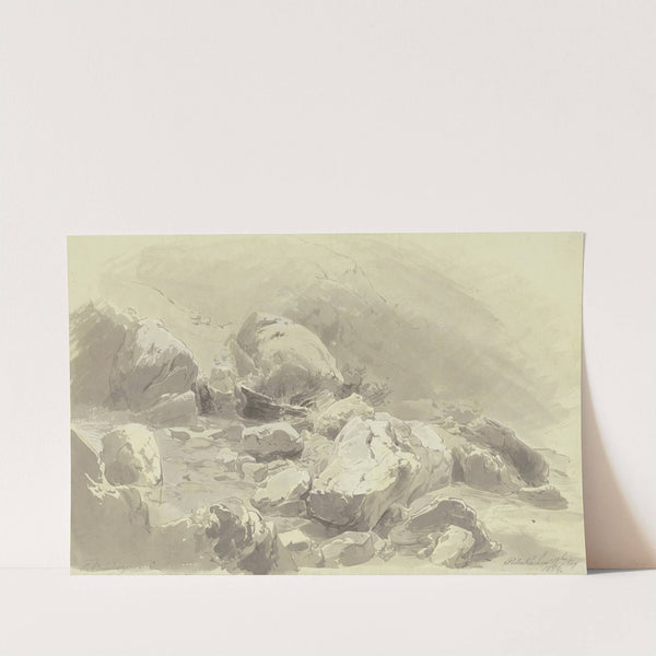 Felsengeröll im Hochgebirge bei Partenkirchen by Fritz Bamberger