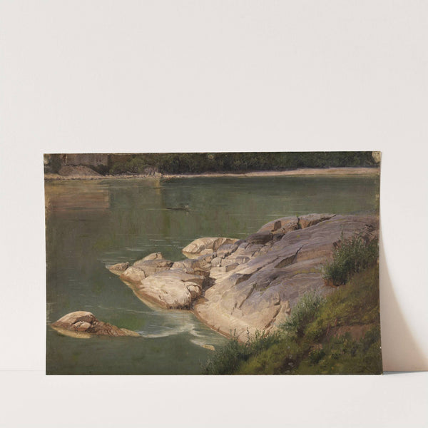Felsiges Flussgestade (1830) by Johann Wilhelm Schirmer