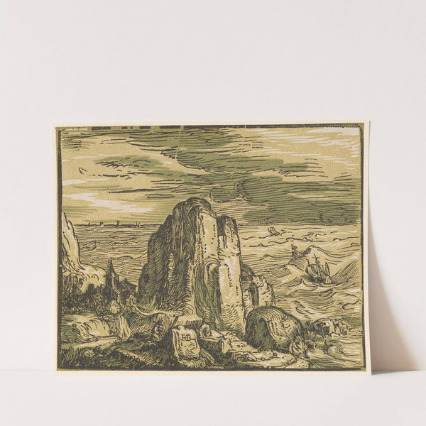 Felsklippe An Der Meeresküste by Hendrick Goltzius