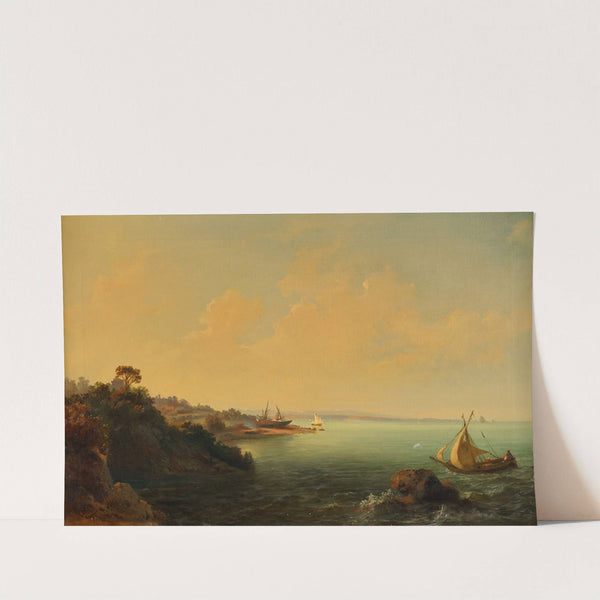 Felsküste und Segelboote by Carlo Brioschi