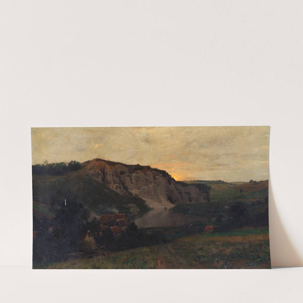 Felslandschaft mit Weiher (1890-1900) by Konrad Ludwig Lessing