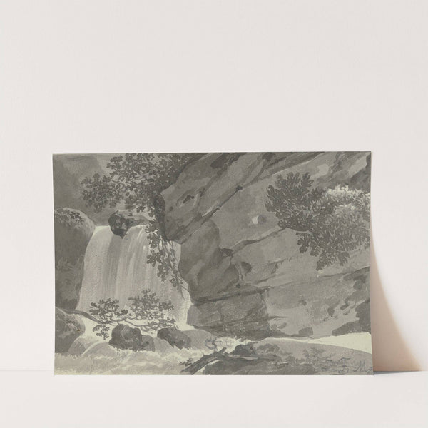 Felsschlucht mit Wasserfall by Johann Friedrich Morgenstern