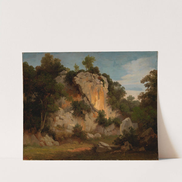 Felswand mit Bäumen und Gesträuch (before 1840) by Johann Wilhelm Schirmer