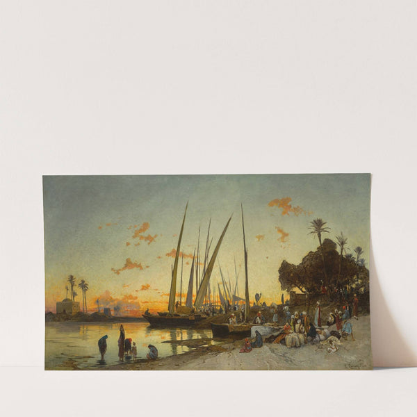 Feluccas on the Nile by Hermann David Salomon Corrodi