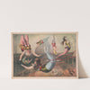 Female acrobats on trapezes at circus (1890) by Calvert Litho. Co