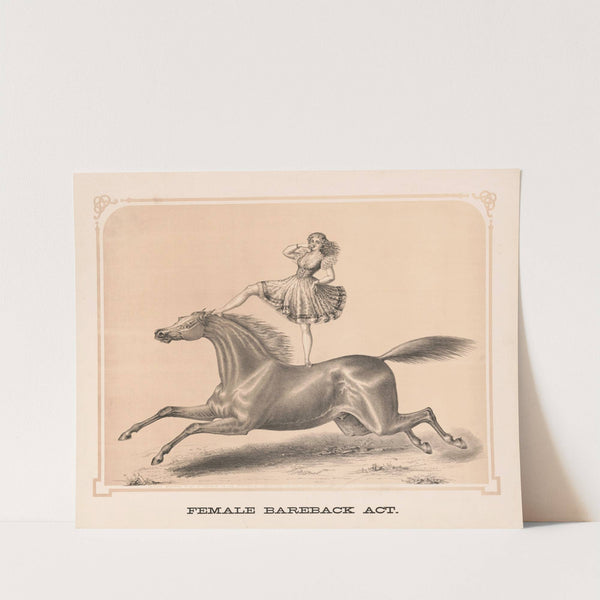 Female bareback act (1872) by Gibson & Co. Lith
