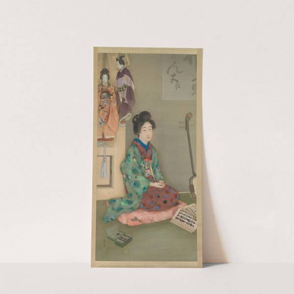 Female Chanter for Jōruri Puppet Theater (ca. 1920) by Arai Kōu
