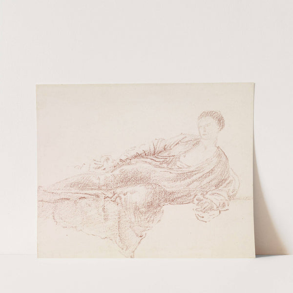Female - Drapery Study of a Reclining Figure by Sir Edward Coley Burne-Jones