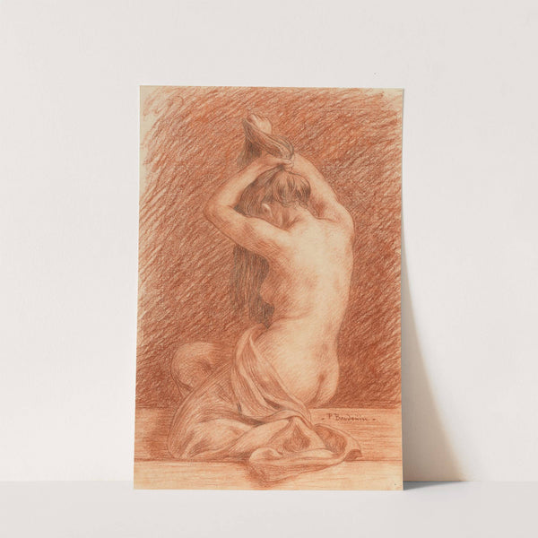 Female Figure Dressing Hair by Paul Albert Baudouin