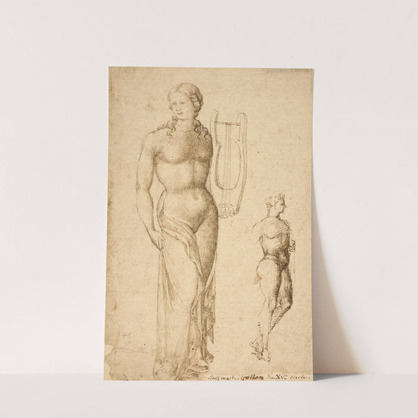 Female Figure Holding a Cithara and a Male Figure (1440) by Italian School