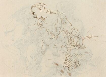 Female Figure (Penitent Magdalene) (verso)
