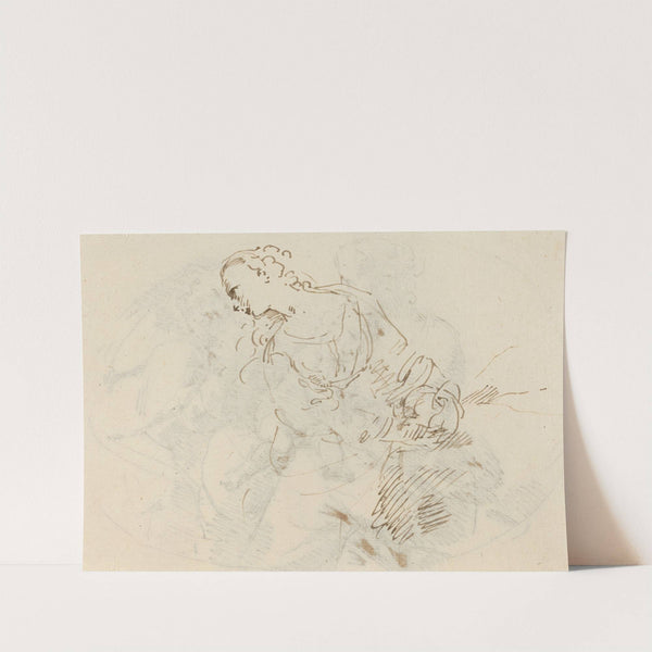 Female Figure (Penitent Magdalene) (verso) by Donato Creti