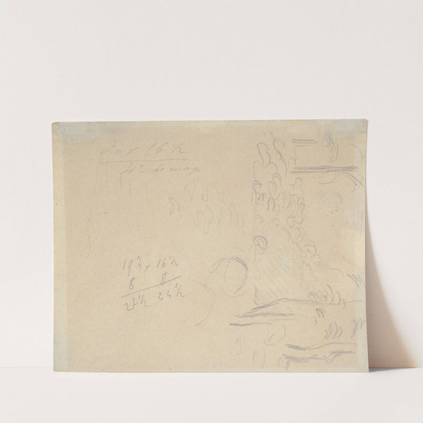 Female Figure Seated in a Landscape (mid to late 19th century) by Camille Pissarro