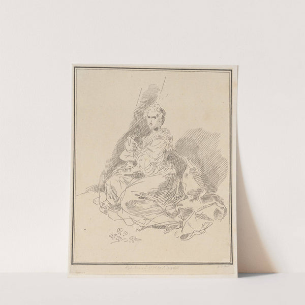 Female figure seated in a long dress (1775) by Giuseppe Canale