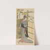 Female Figure Standing beside Garden Gate by Katsukawa Shunzan