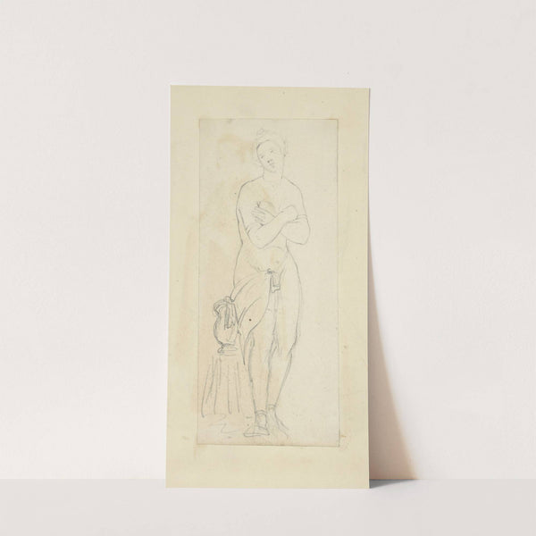 Female figure with scarf draped around her hips by Stewart Watson