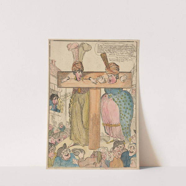 Female gamblers in the pillory (1796) by Richard Newton