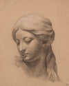 Female head, sculpture study (1839)