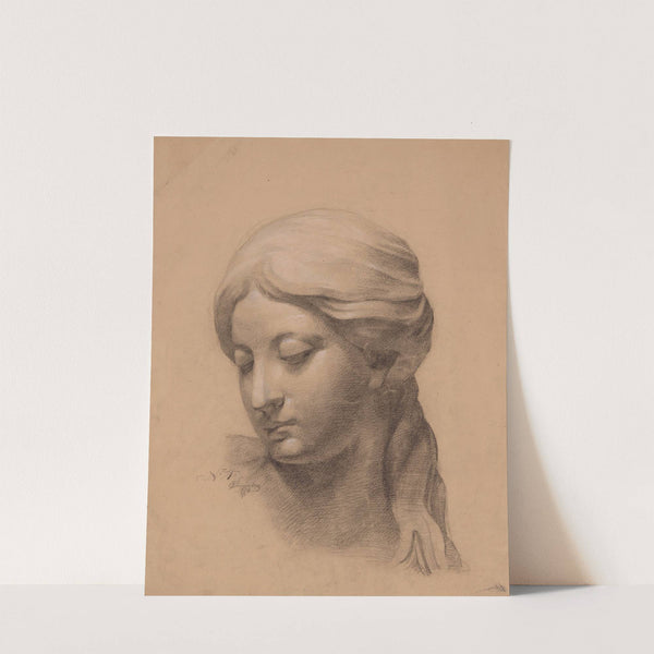 Female head, sculpture study (1839) by Józef Simmler