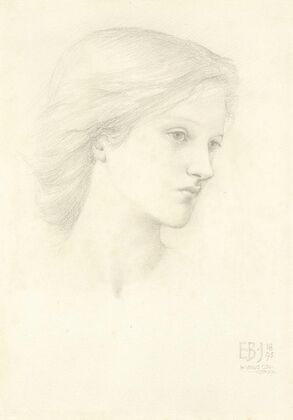 Female head study for the first of the Three Graces in ‘Venus Concordia’