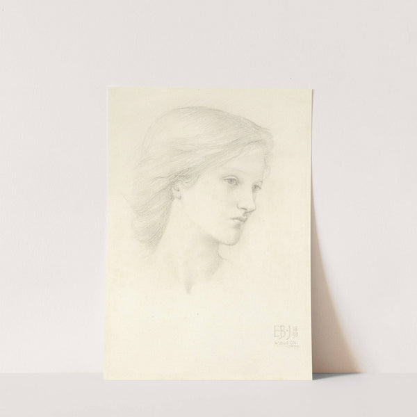 Female head study for the first of the Three Graces in 'Venus Concordia' by Sir Edward Coley Burne-Jones