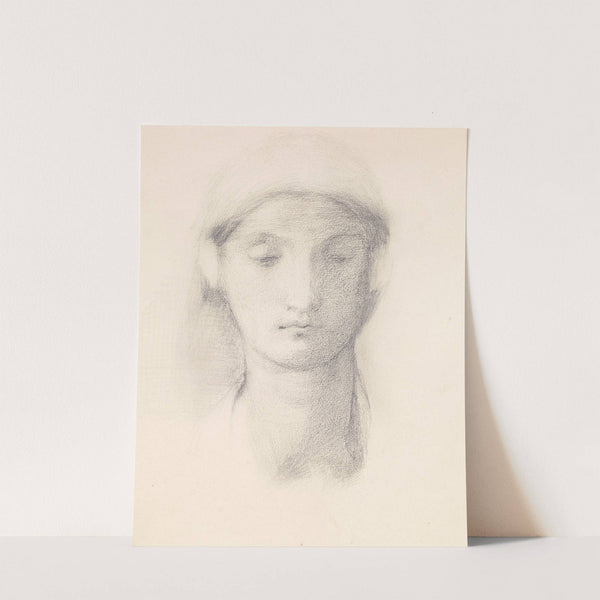 Female - Head Study from an Italian Model by Sir Edward Coley Burne-Jones