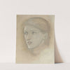 Female head study, looking to the right, for 'The Golden Stairs' by Sir Edward Coley Burne-Jones