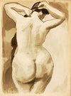 Female Nude Arranging Hair, Back View