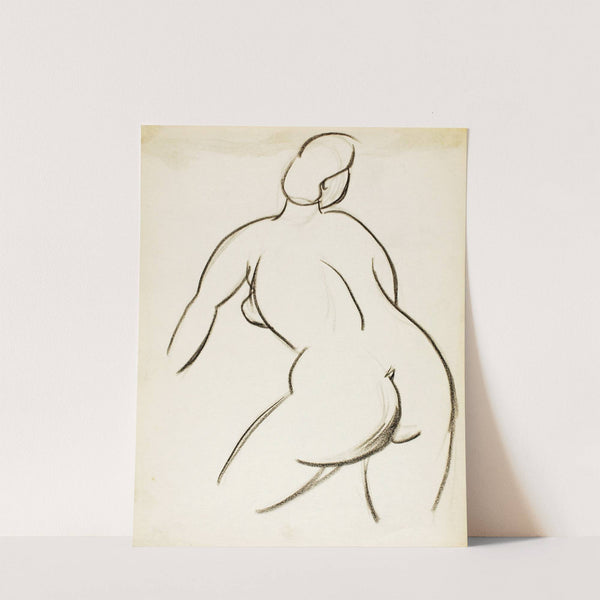 Female Nude, Back View by Carl Newman