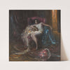 Female nude in armchair by Arnulf De Boucher