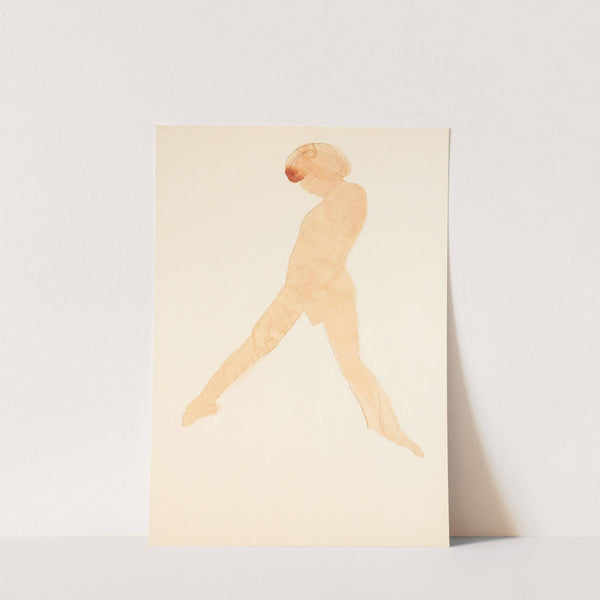 Female nude, leaning forward, legs outstretched, hands on knees, top of hair cut off (1900) by Auguste Rodin