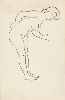 Female Nude Leaning Over