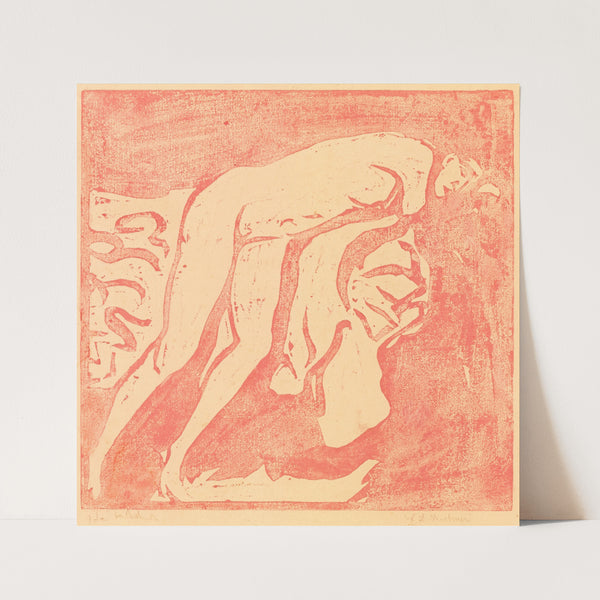 Female nude (Mädchenakt) (1906) by Ernst Ludwig Kirchner