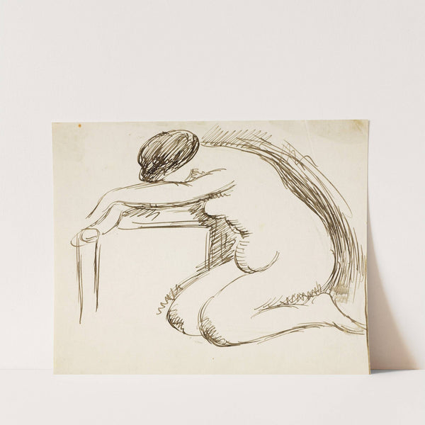 Female Nude on Knees by Carl Newman