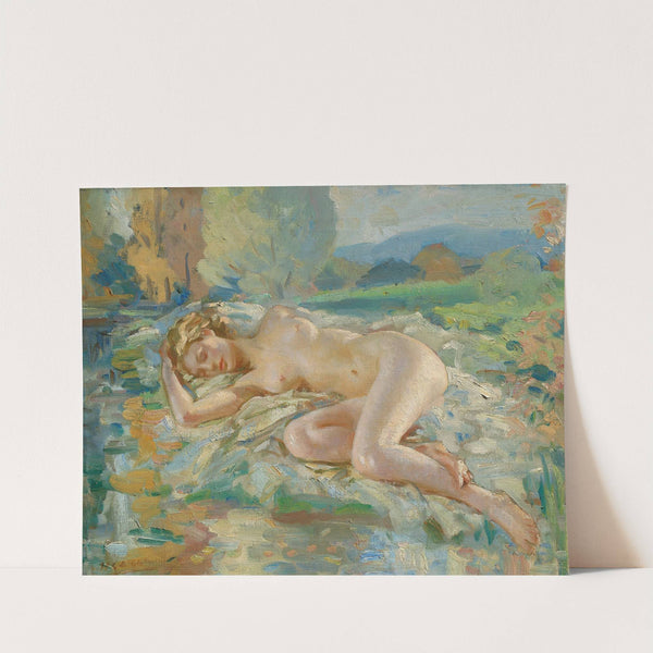 Female nude reclining by Wilfrid Gabriel de Glehn