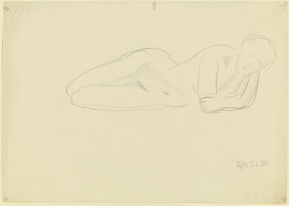 Female nude, reclining