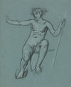 Female nude, seated