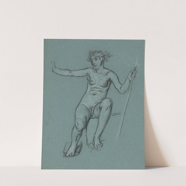 Female nude, seated (1895) by Elihu Vedder