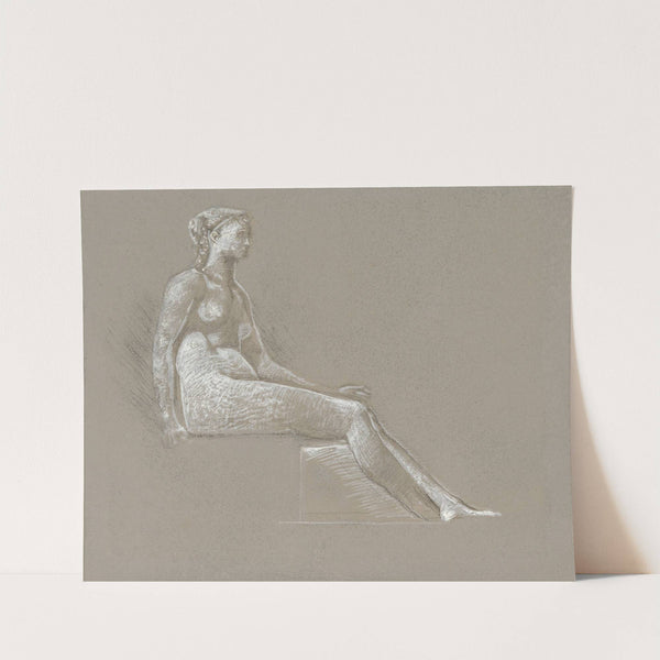 Female nude study by Sir Edward Coley Burne-Jones