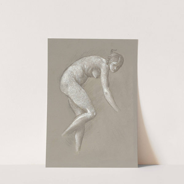 Female nude study by Sir Edward Coley Burne-Jones