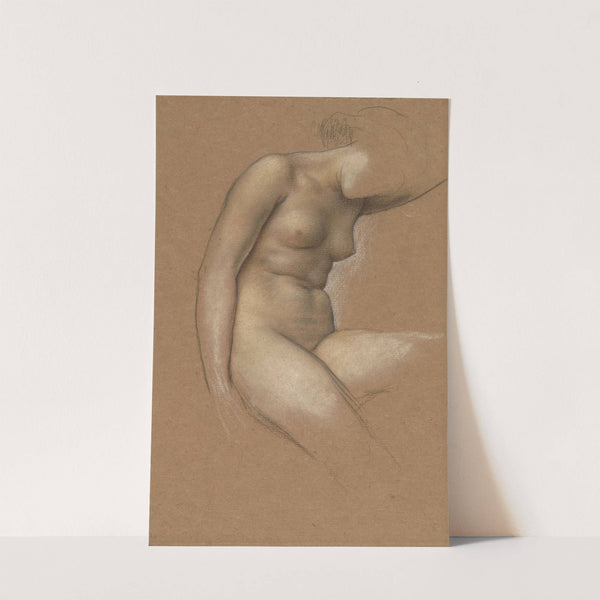 Female nude study for ‘Moonbeams dipping into the sea’ by Evelyn De Morgan
