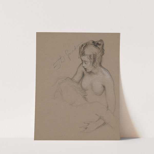 Female nude study for 'The Lament for Icarus' by Herbert James Draper
