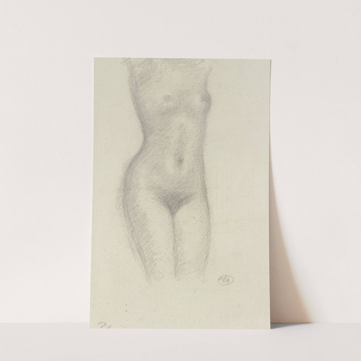 Female nude (torso) from the front, ca. 1935 by Aristide Maillol