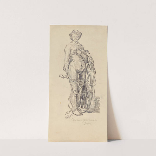 Female Nude with a Turban by Christian Friedrich Gille