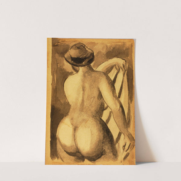 Female Nude with Drape by Carl Newman