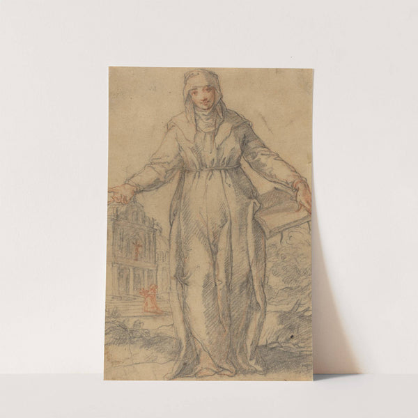 Female Saint (Saint Clare of Assisi or Saint Catherine of Siena) (c. 1600) by Italian School