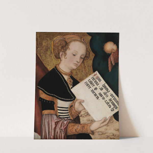 Female saint with scroll (1520-1522) by Lucas Cranach the Elder