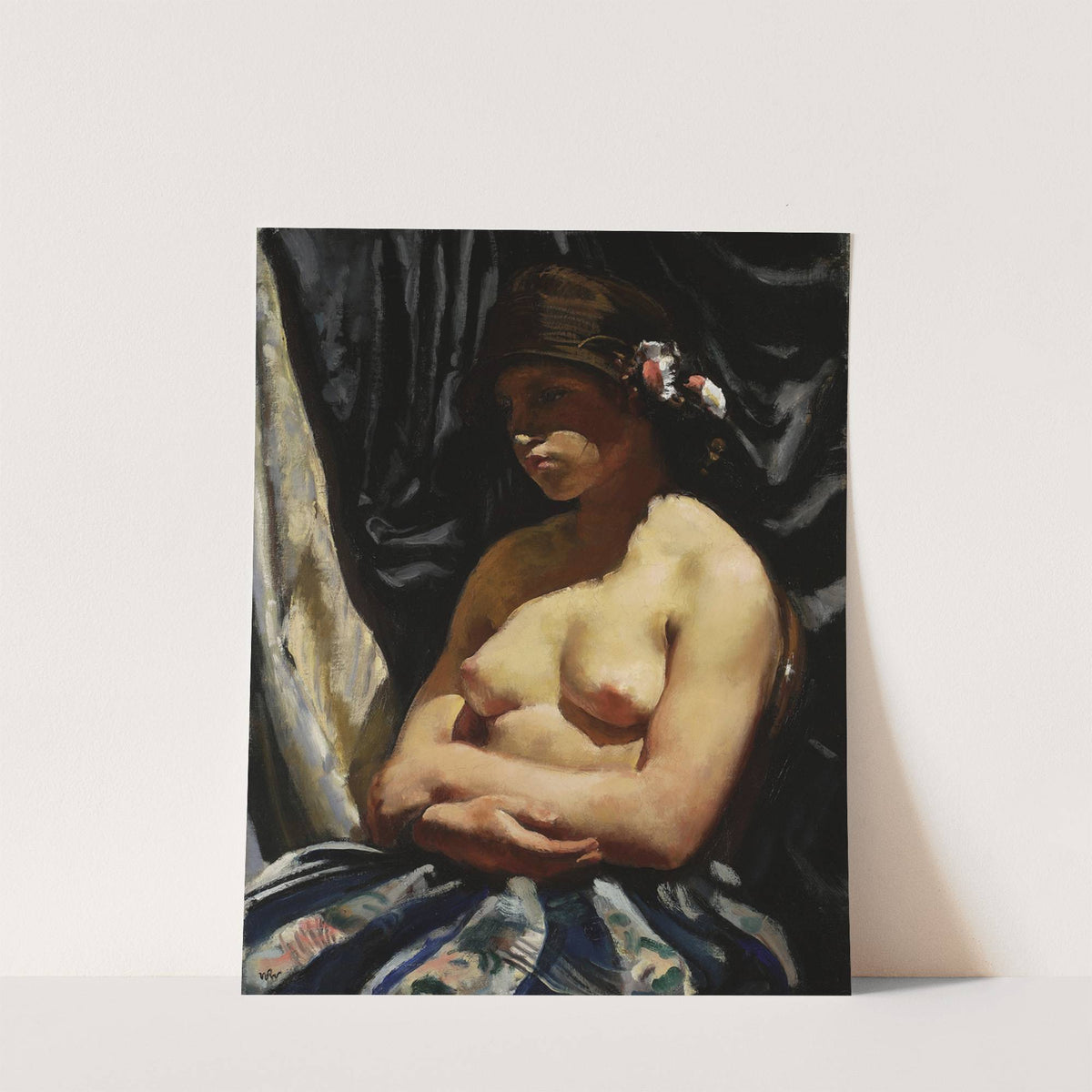 Female semi-nude by Wojciech Weiss