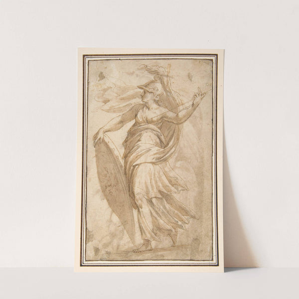 Female Standing Figure with a Helmet and a Shield (Bellona) (1501–63) by Andrea Schiavone