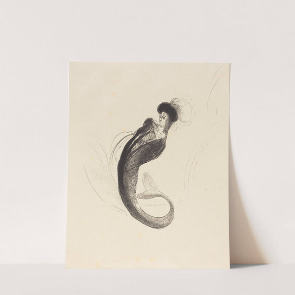 Femme a la torque ornee (Woman with a plumed hat) by Odilon Redon